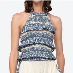 Sea New York Arlo Print Halter Neck Top